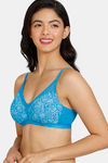 Zivame Sun's Bird Double Layered Non Wired 3/4th Coverage T-Shirt Bra - Methyl Blue — thumbnail 3